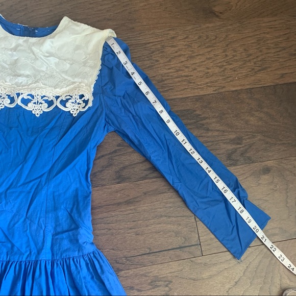 Vintage Jessica McClintock Gunne Sax Bib Dress - Picture 9 of 13